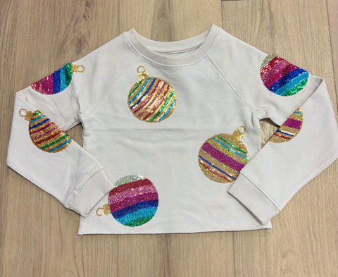 Paper Flower Sequin Ornament Sweatshirt
