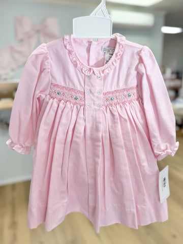 Petit Ami Pink Mini Gingham Dress