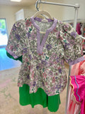Lavender Floral Top