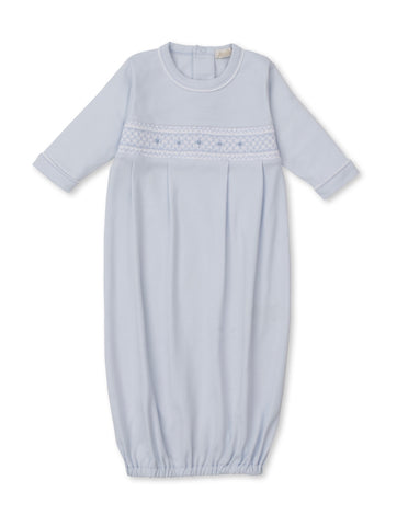 Kissy Kissy Premier Light Blue Smocked Gown