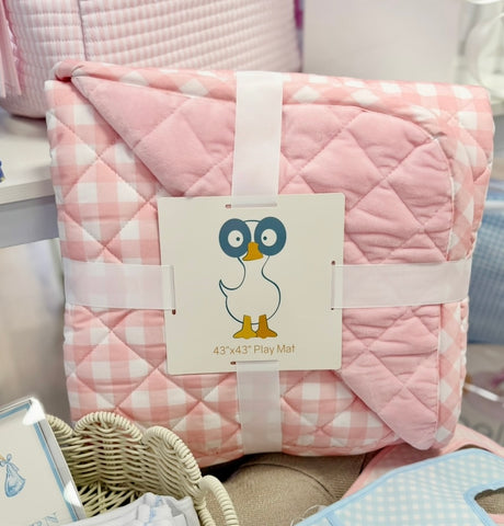 Goose Waddle Pink Gingham Tommy Play Mat