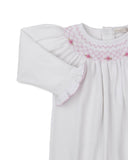 Kissy Kissy White Summer Bishop Smocked Gown