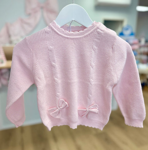 Zubels Pink Bow Sweater