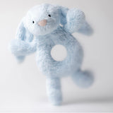 Jellycat Blue Bashful Bunny Ring Rattle