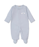 Kissy Kissy Blue Twin Bunnies Footie