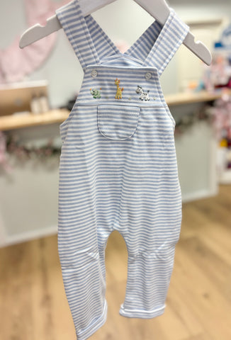 Squiggles by Charlie Blue Stripe Safari Long Overall