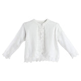 Petit Ami White Bolero Sweater