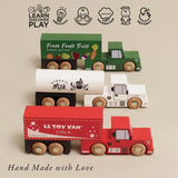 Le Toy Van Wooden Trailer Truck Set