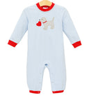 Trotter Street Puppy Love Boys Long Romper