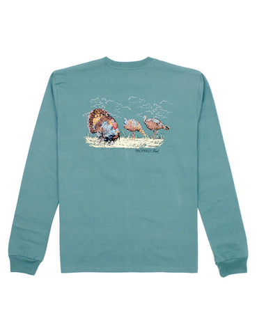 Properly Tied Marine Green Turkey Hunt Long Sleeve Tee