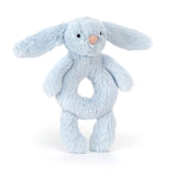 Jellycat Blue Bashful Bunny Ring Rattle