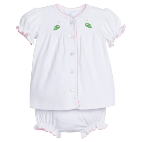 Little English Pink Golf Pinpoint Layette Set