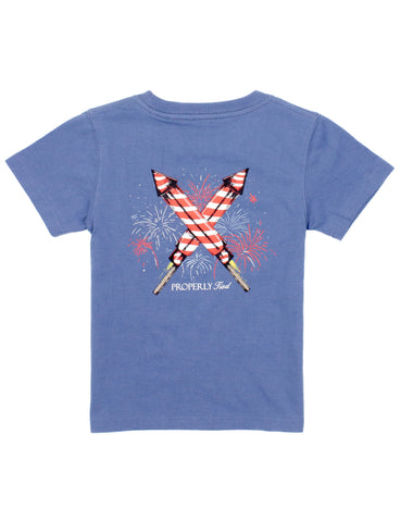 Properly Tied Space Blue Firecracker Tee