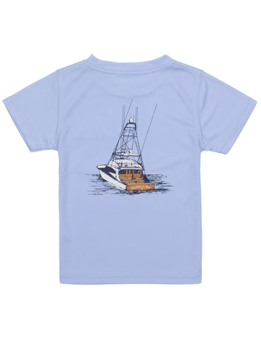 Properly Tied Light Blue Deep Waters Performance Tee