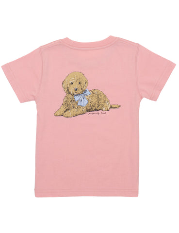 Properly Tied Blush Golden Doodle Tee