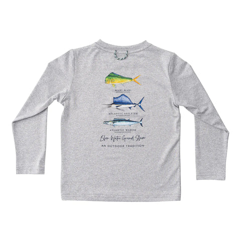 Prodoh Heather Gray Performance Fishing Long Sleeve