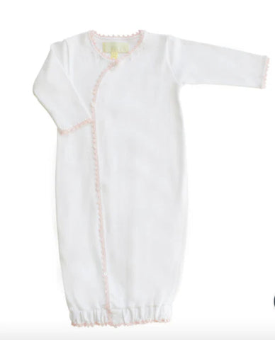 Pixie Lily Layette Jersey Wrap Sack-Pink Trim