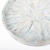 Blue Mother of Pearl Round Tray