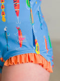Ruffle Butts Gone Fishing One Piece Swimsuit