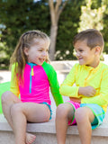 Ruffle Butts Neon Swim Trunks