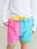 Ruffle Butts Neon Swim Trunks