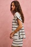 Ivory Stripe Dolman Set