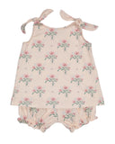 Grace & James Kids Neely Floral Tie Knit Bloomer Set