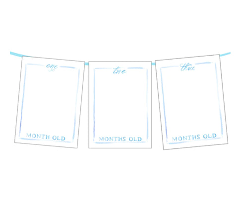 Over The Moon Add a Photo Banner- Blue