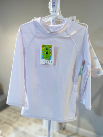 Flap Happy White Rash Guard