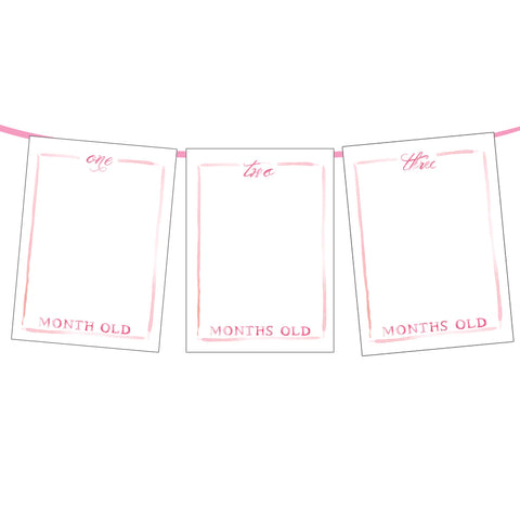 Over The Moon Add a Photo Banner- Pink