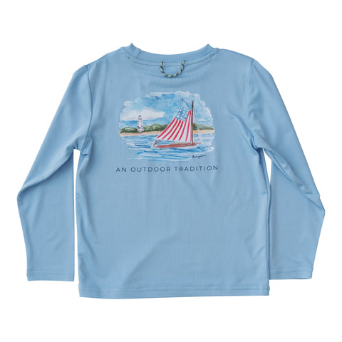 Prodoh Placid Blue Performance Fishing Tee