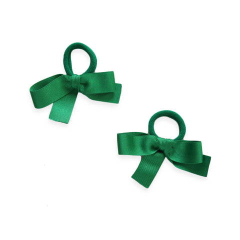 Eva's House Grosgrain Hair Tie Set- Moss Green