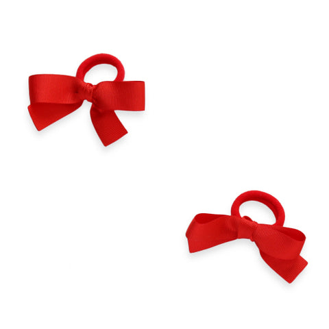 Eva's House Grosgrain Hair Tie Set- Red