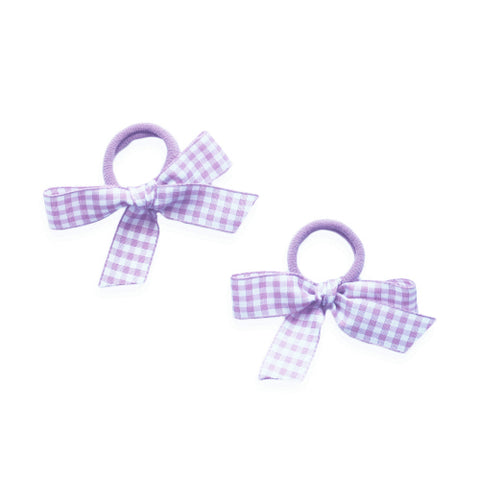 Eva's House Gingham Hair Ties- Lavender