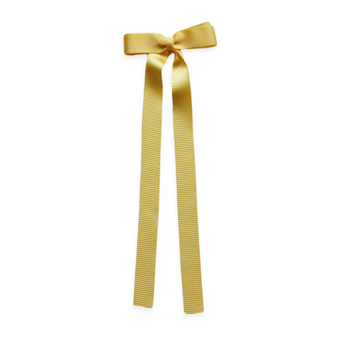 Eva's House Grosgrain Long Tail Bow- Yellow