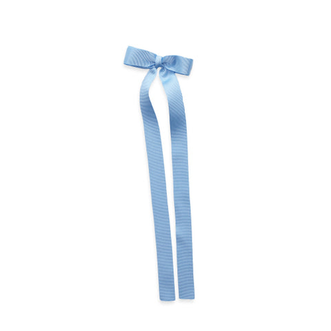 Eva's House Grosgrain Long Tail Bow- Baby Blue