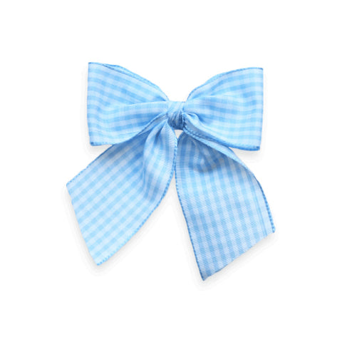 Eva's House Gingham Sailor Bow- Baby Blue