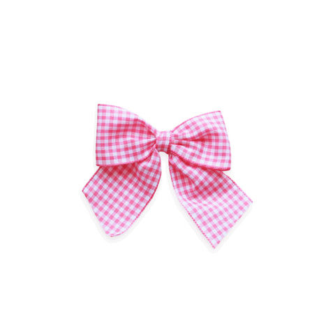 Eva's House Gingham Sailor Bow- Watermelon Pink