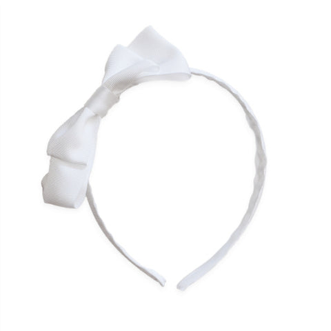 Eva's House Shirley Bow Headband- White
