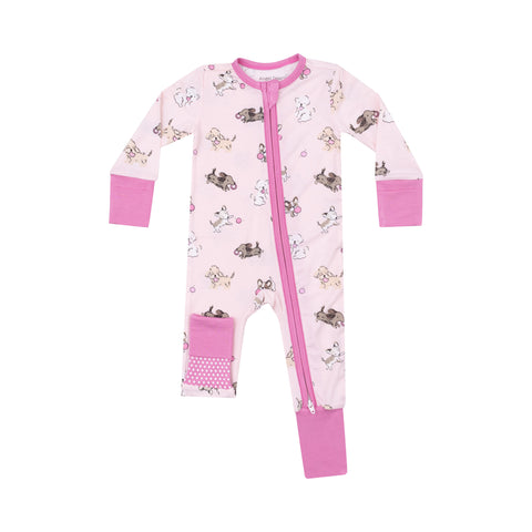 Angel Dear Fluffy Puppies Zip Romper