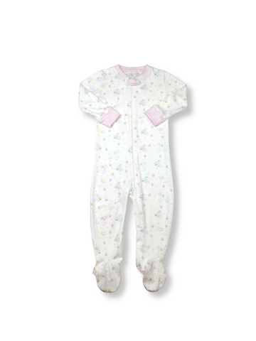 Lullaby Set Easter Zip Pajamas-Pink