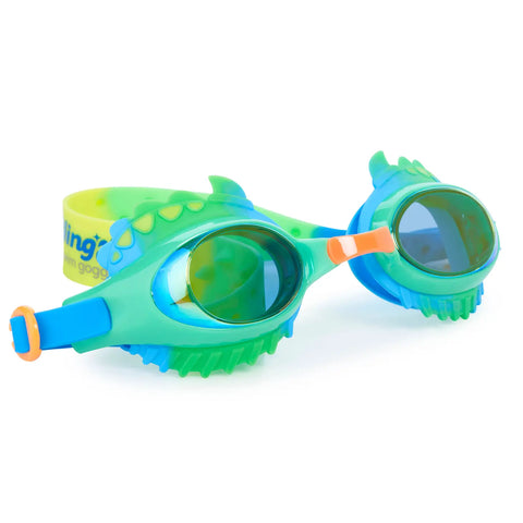 Bling2o Dinosaur Swim Goggles-Aqua/Orange (Ages 3+)