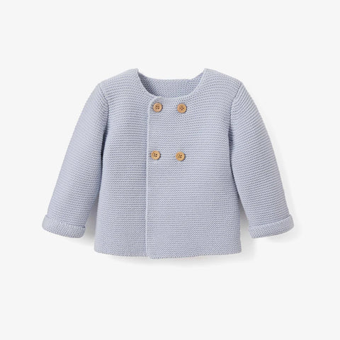 Elegant Baby Light Blue Knit Sweater Cardigan