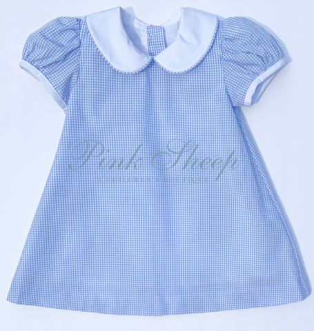 Petit Bebe Blue Gingham Float Dress