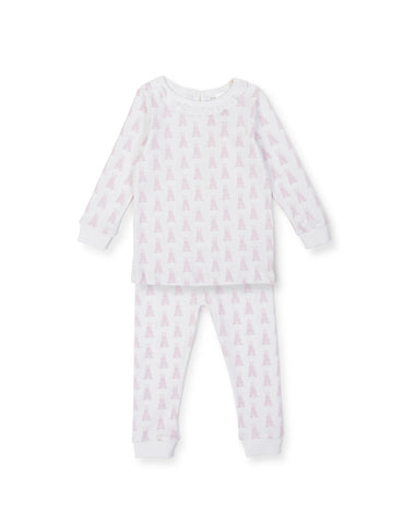 Lila & Hayes Pink Bunny Tails Long Pajamas