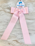 Wee Ones Stitched Edge Bow with Tails-Medium (Multiple Colors)