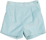 Sal & Pimenta Madeline Blue Velvet Boys Shorts
