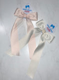 Wee Ones Matte Satin Bow with Tails-Medium