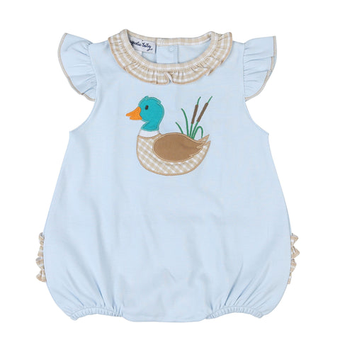 Magnolia Baby My Mallard Applique Ruffle Flutters Bubble (NB-4T)