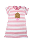 Luigi Kids Pink Stripe Golden Doodle A Line Dress